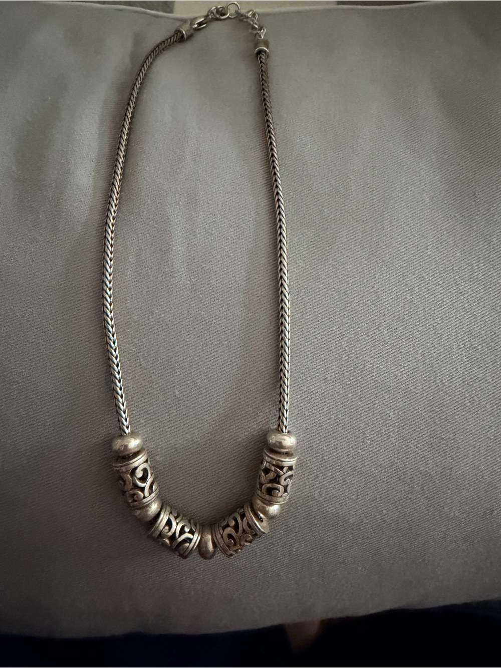 Brighton Silver-Tone Filigree Bead Necklace